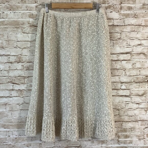 Pallas 100% Hand Loomed Pure Irish Linen Skirt XL - Picture 1 of 8